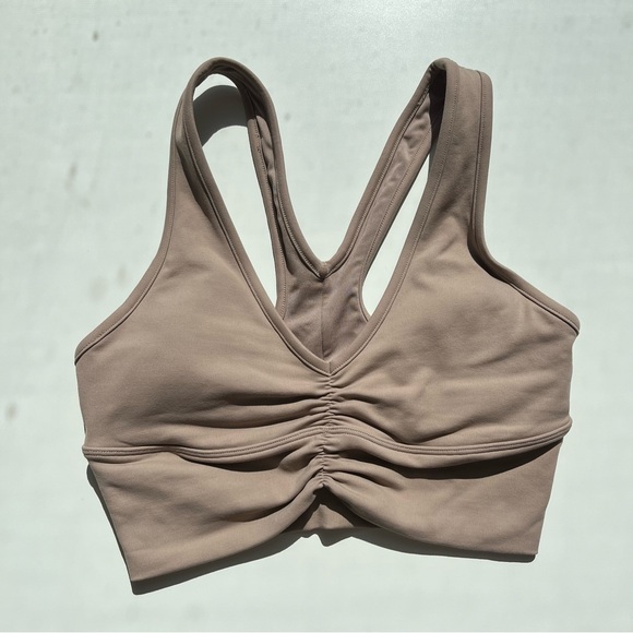 Alo Yoga Women's Wild Thing Bra in Taupe Beige Neutral - Picture 5 of 7